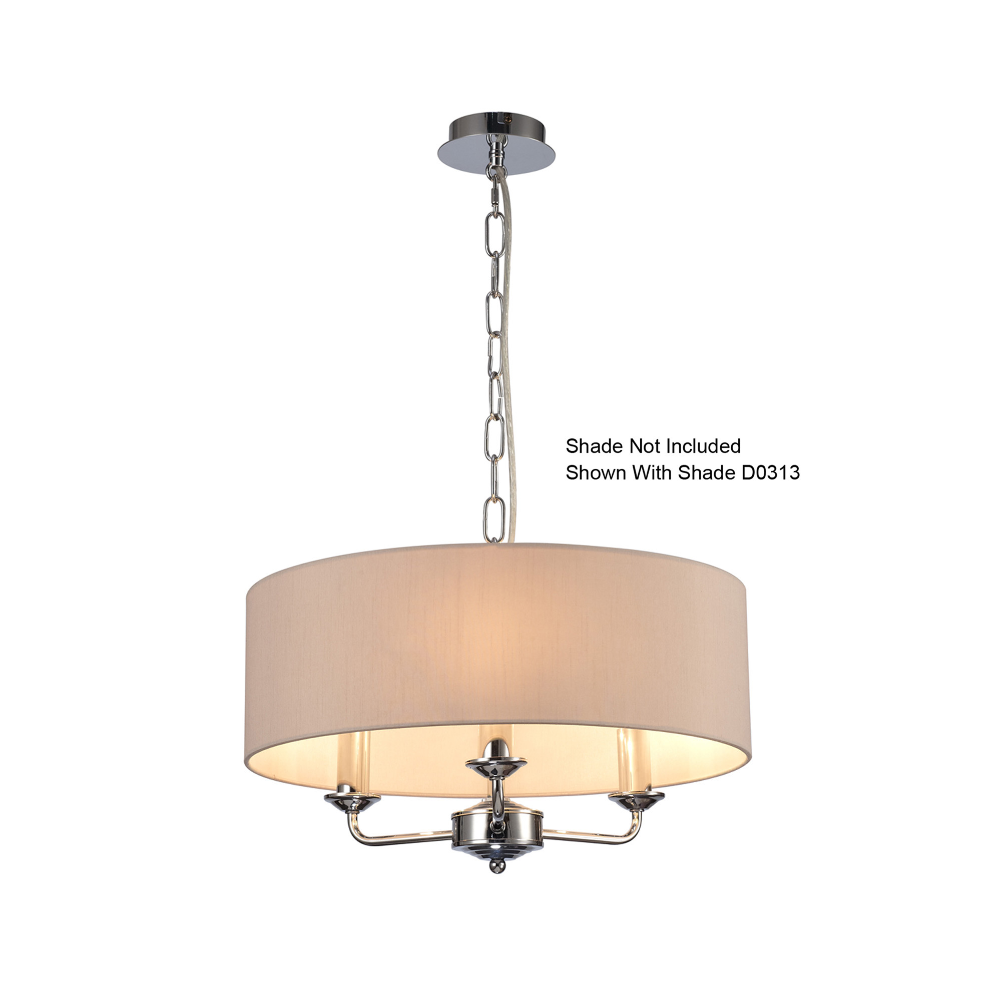 Banyan Pendant 3 Light Polished Chrome D0354  Deco Banyan